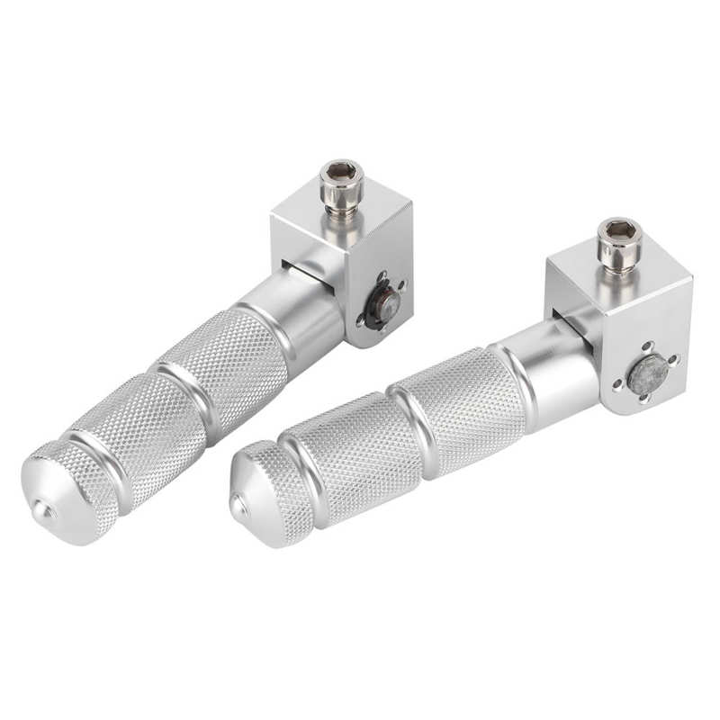 2Pcs Aluminum Pedals for Motorcycle Electric Car 8MM Universal 90 Degree Folding Support Rod Motorcycle Foot Peg Footrest
