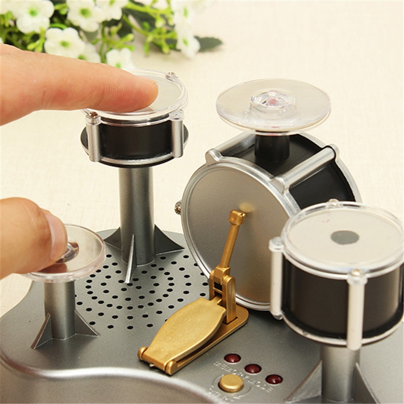Mini trommesæt finger touch tromme led lys musikalske trommer percussion musikinstrumenter pædagogisk musik legetøj børn