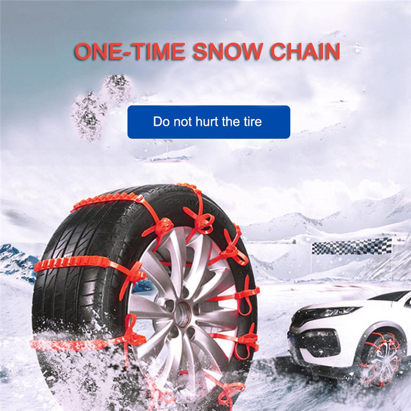 1PCS Car Tire Anti-skid Strap Vehicle Tyre Non-slip Zip Grip Strip for Snow Ice Mud Prevention Car Tyre Attachment
