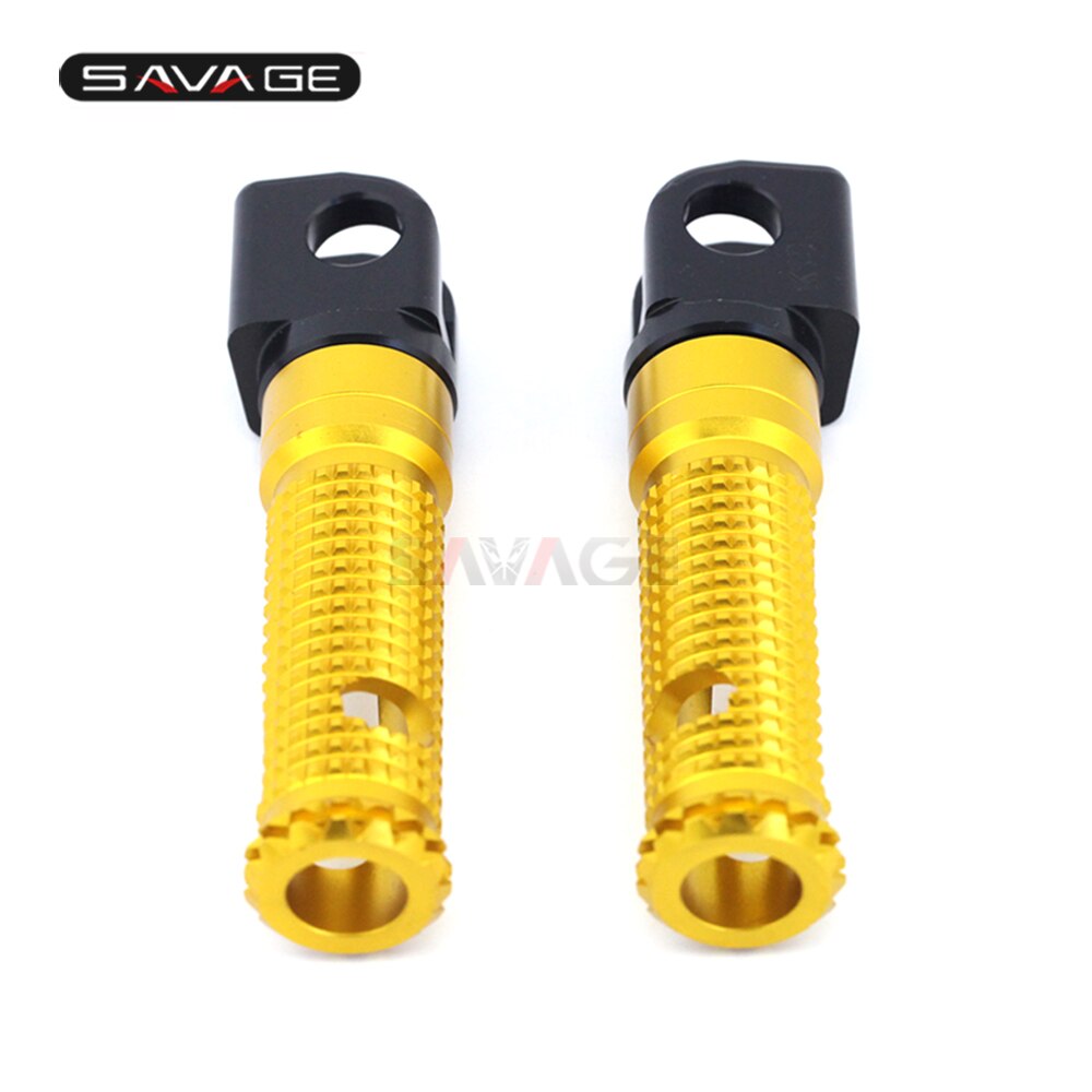 För kawasaki  z1000 z800 z750r zx10r zx6r främre fotpinnar fotstöd adapter motorcykel ryttare fotstöd cnc zx -10r zx -6r z 800 1000: Guld-