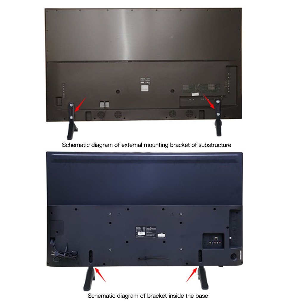 Steel TV base for LCD Pedestal Screen Stand Home U... – Grandado