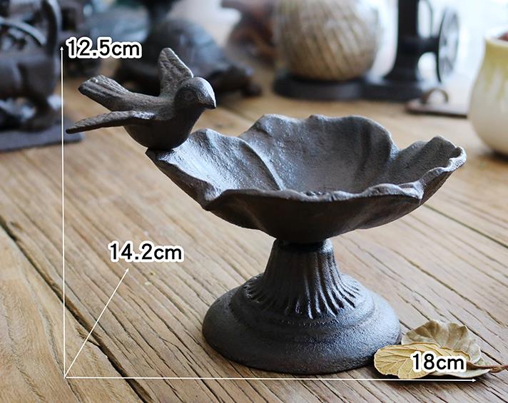 Meerdere Gebruik Vintage Gietijzeren Sierlijke Voetstuk Kom