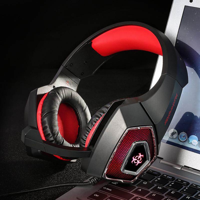 Hunterspider V1-auriculares, de doble Canal, para videojuegos, con micrófono y conector de 3,5 Mm, para dispositivos inteligentes de Audio y videojuegos, para PC y PS4