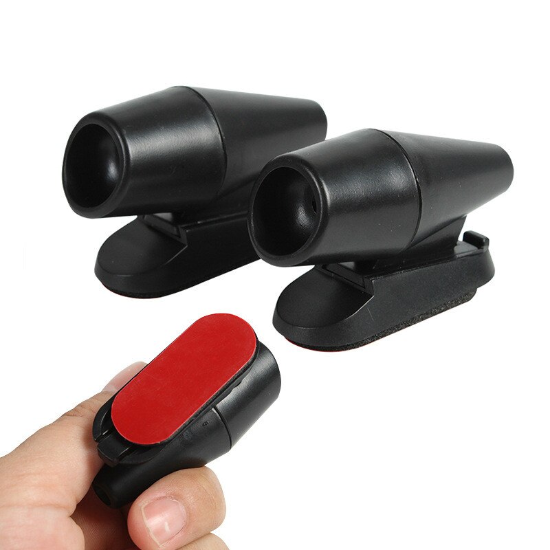 1 Pair Car Animal Alarm Ultrasonic Deer Cattle Dog Monkey Cat Alert Warning Whistles Safety Sound Alarm Car Forest Driving: 2pcs A Type Black