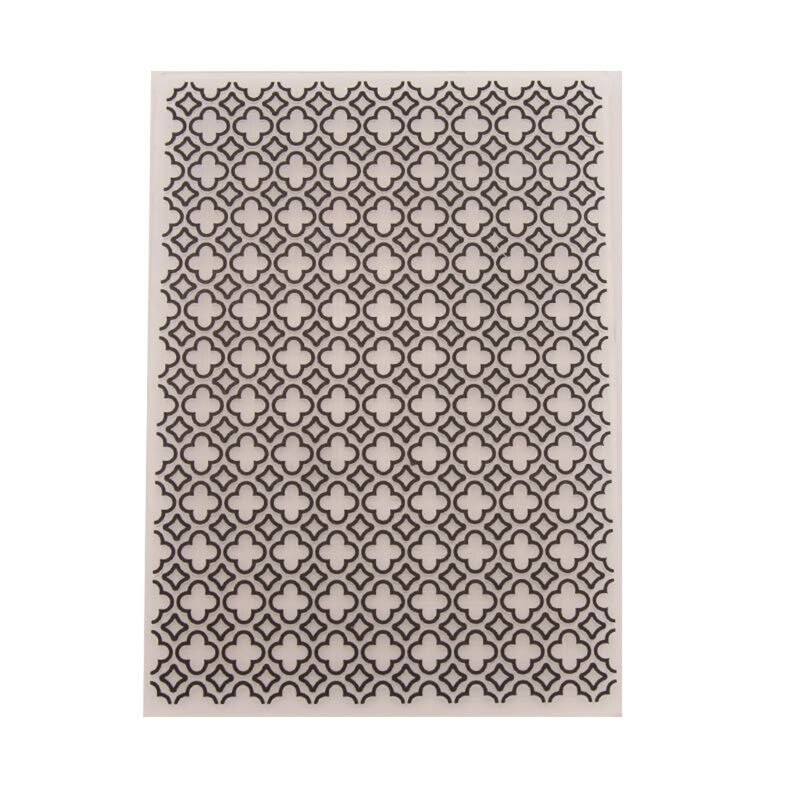 Plastic Embossing Folder Template DIY Scrapbook Photo Album Card Wreath Crafts: 5A28613