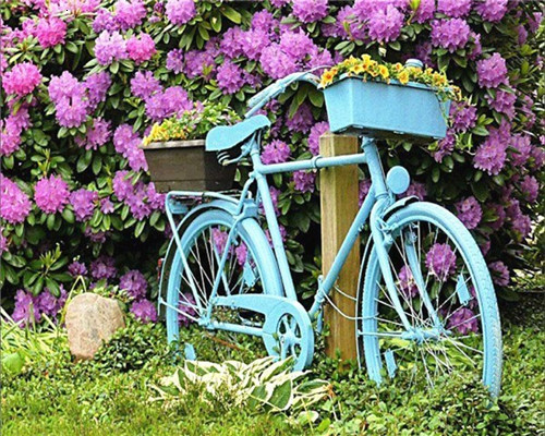 Evershine målning efter siffror kit handmålad cykel ritning canvas vuxen nummer målning väggkonst heminredning: Szes -282