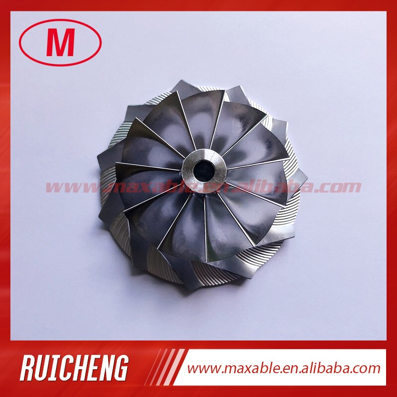 K16/57,00/71,00mm 7 + 7 aspas turbo de alto rendimiento billet/fresadora/aluminio 2618 rueda de compresor