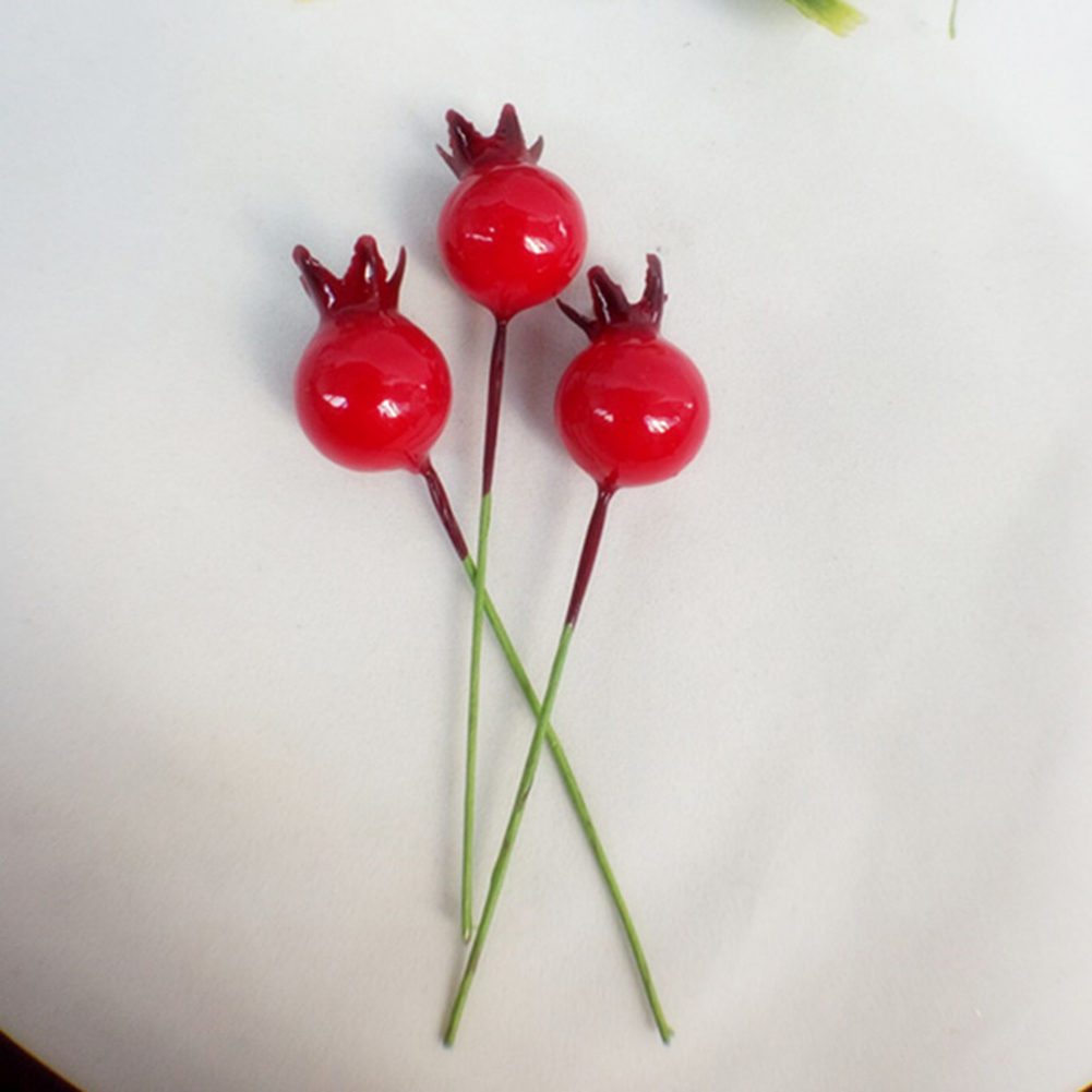 Liste 50 stk mini granateple kunstig frukt bryllup hjemmefest dekorasjon gjør-det-selv fotorekvisitter juledekorasjon