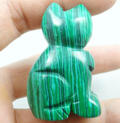 Natural stone Quartz crystal Turquoises Chalcedony Cat pendant for diy jewelry Making necklace Accessories1Pcs