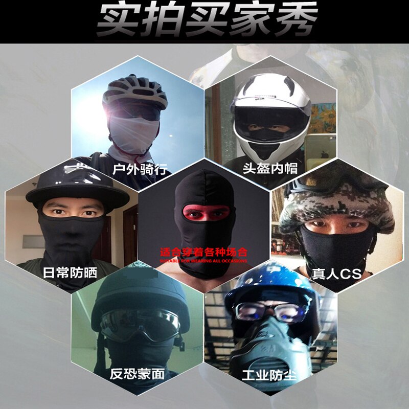 Zomer Motorfiets Gezichtsmasker Bivakmuts Gezicht Shield Biker Gezichtsmasker Motorfiets Winddicht Lycra Motorfiets Masker Mascara Moto