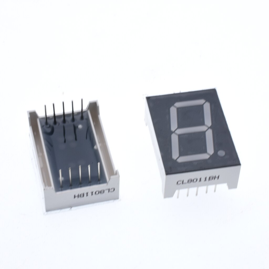 10 Pcs 1 Bit 0.8 Inch Digitale Buis Led Display Rood Licht 7 Segment Common Cathode/Anode 10PIN