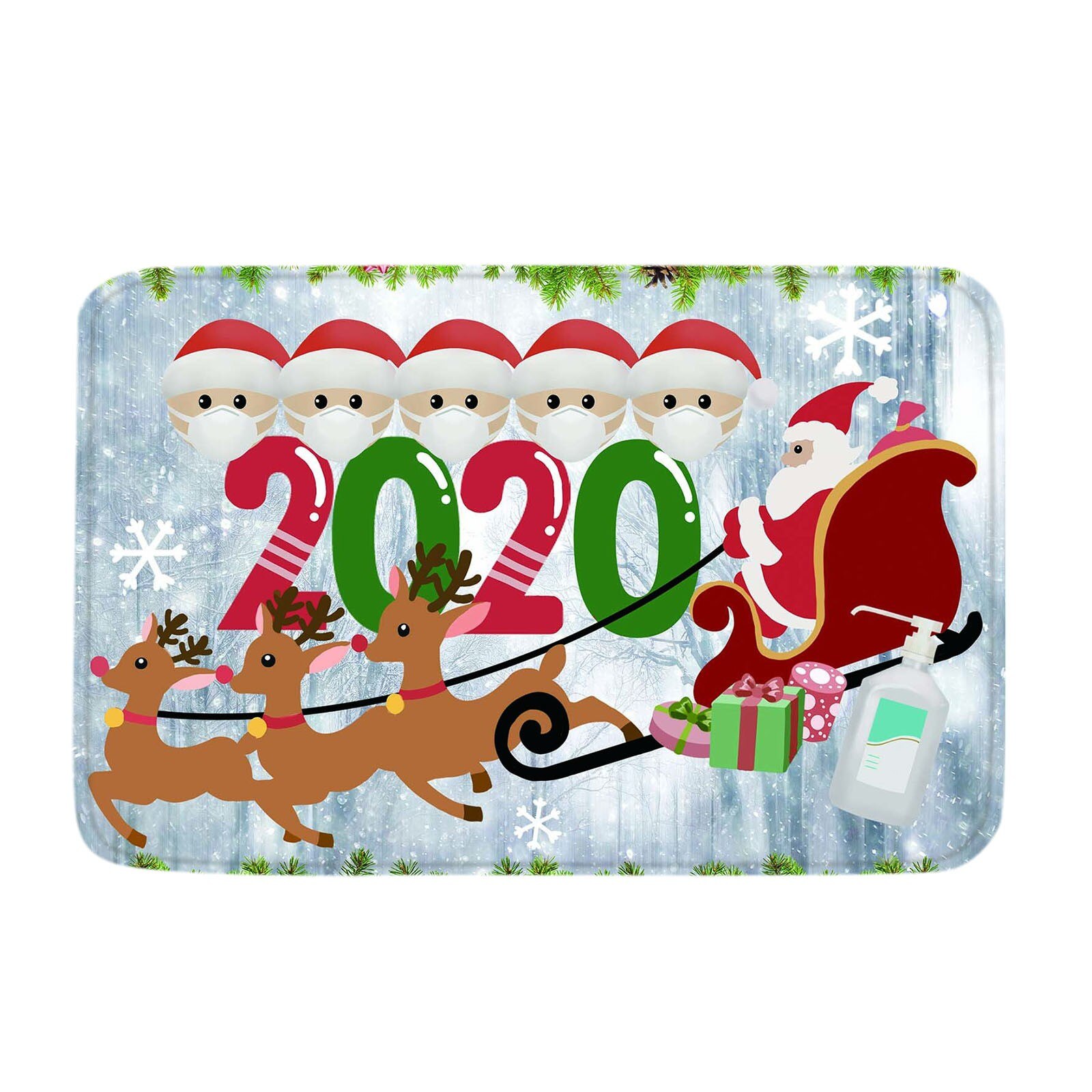 Merry Christmas Welcome Doormats Indoor Home Carpets Decor 40x60CM Kitchen Mat Bath Carpet Long Bedroom Living Room Floor Mat: E