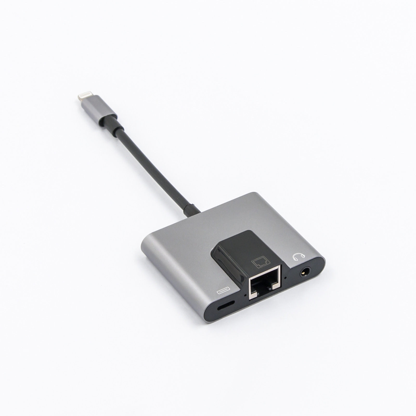 Type-C Naar 3.5Mm Rj45 Hub Usb C Naar Ethernet Lan Netwerkadapter Audio Pd Snel Opladen Docking Station Voor Laptop Telefoon Tablet: WIT