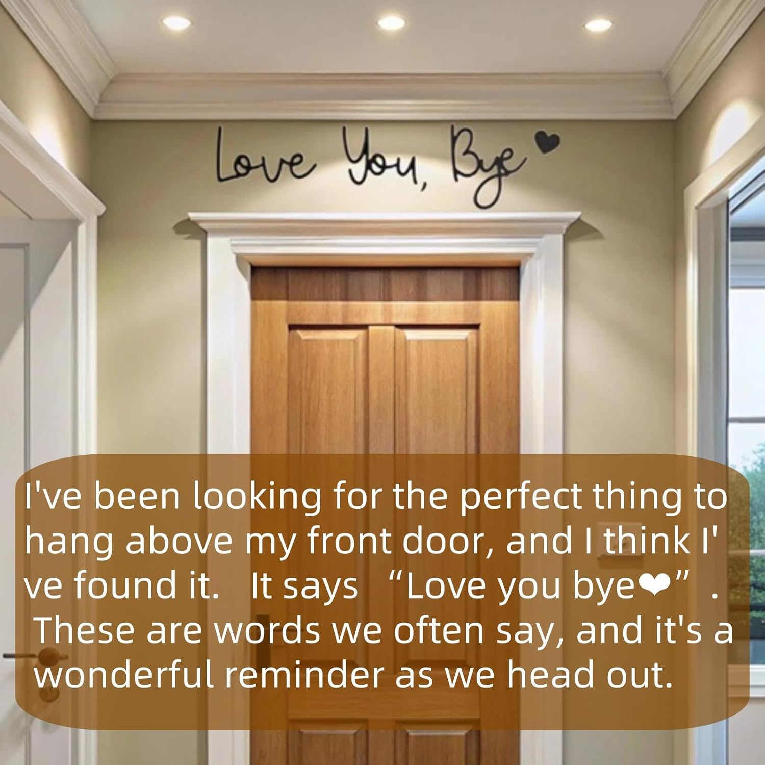 Love You Bye Sign Boven Deur Topper Decoratie Muurkunst Houten Script Decor voor Deur Thuis Valentijnsdag Bruiloft Thanksgiving Cadeau