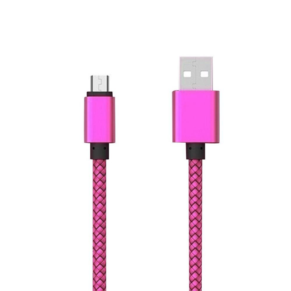 USB Standard Cable Multi-color 1m/2m/3 meter Quick Charge Mobile Phone Fast Charging For Android Phone USB Standard Wire Line: Rose Red / 1m