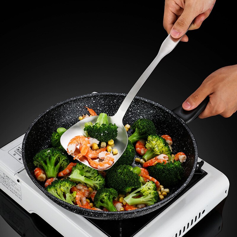 6/7Pcs Stainless Steel Cooking Tools Set, Nonstick Kitchen Utensils - Turner Soup Ladle Strainer Pasta Server Spoon