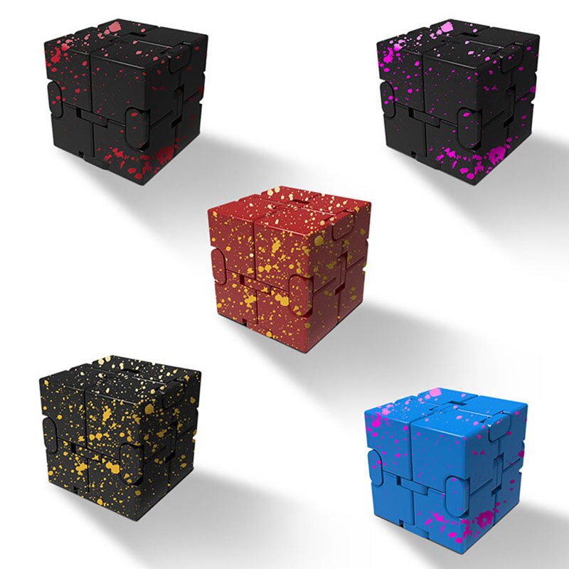 Cubo di infinito in metallo creativo cubo di sollievo dallo Stress infinito in lega di alluminio portatile per bambini regalo per giocattoli antistress per adulti