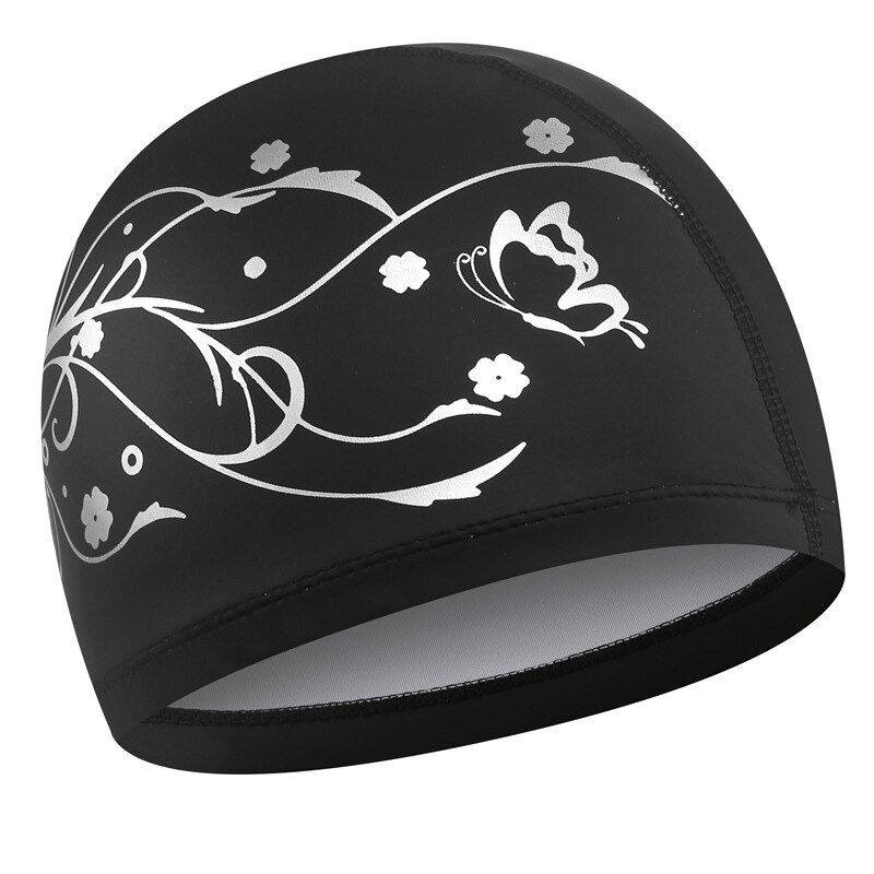 Pu-coating badmuts dames badmuts heren badmuts duiken surfen zwembad baden scuba onderwatervissen zeilmuts zwemtulband: 03 zwarte