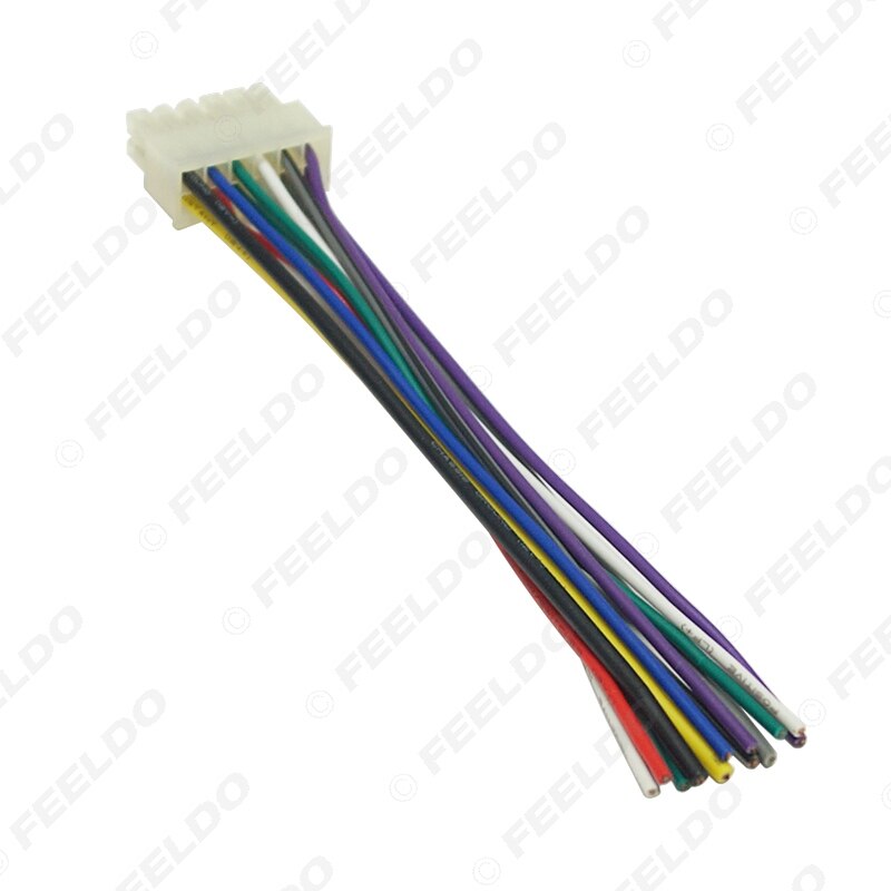 Leewa universal 12 -polig bilkabelkabel adapterkontakt anslut till bil dvd cd radio stereo  #ca5697