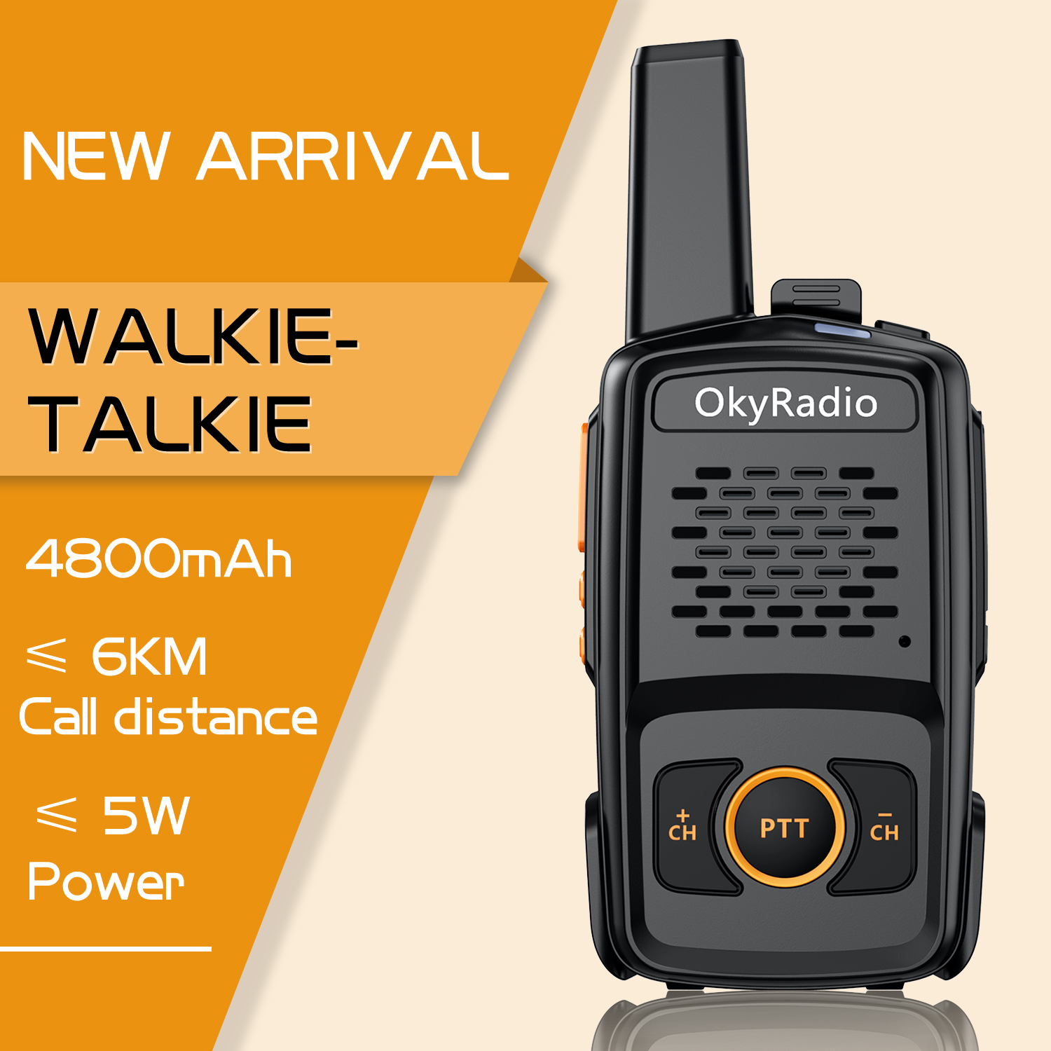 2022 4800mAh Large-capacity Walkie-talkie Waterproof Suitable Ultra Long Distance Use Walkie-talkie Multiple Environments