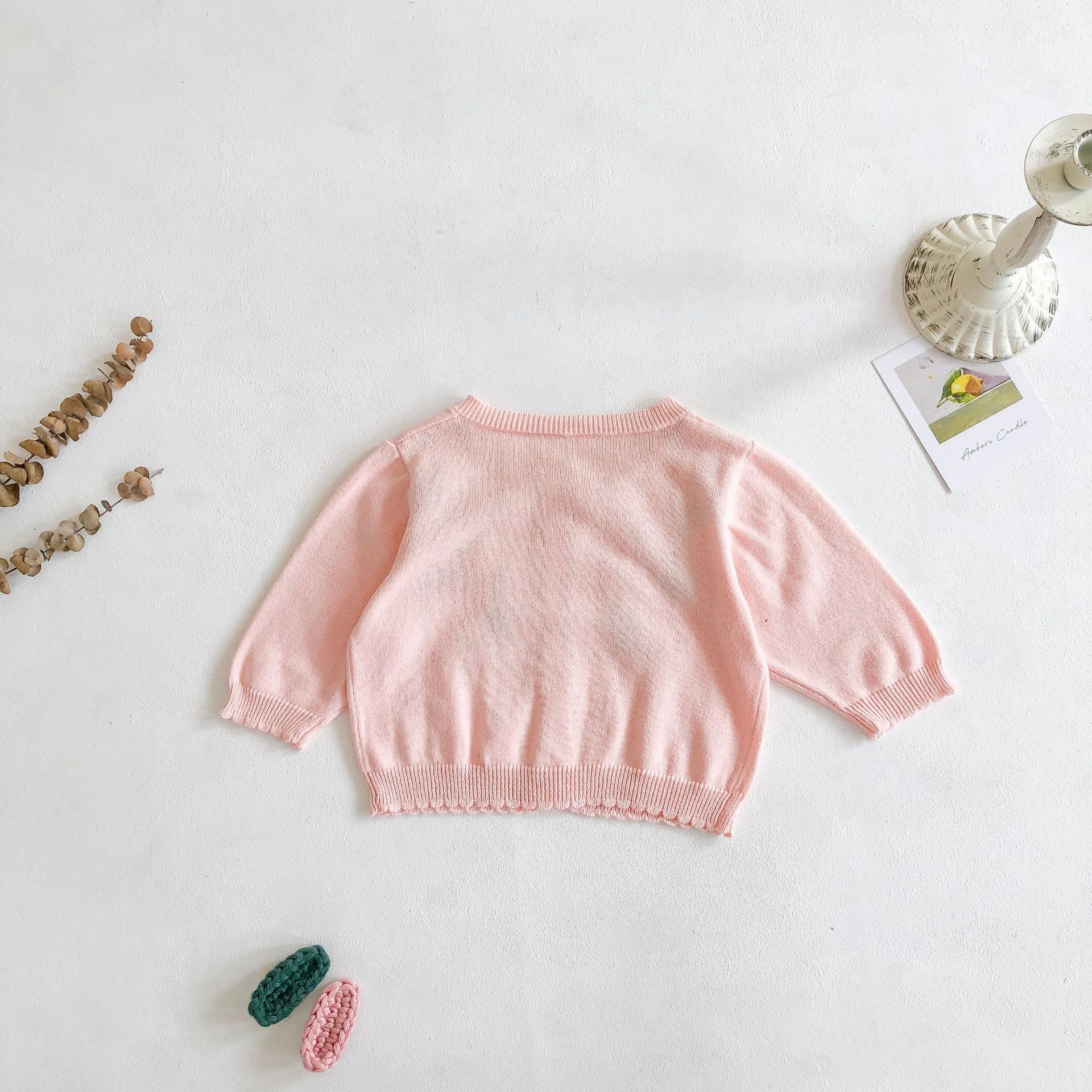 Baby Mädchen zur Seite fahren Herbst Kleinkind Mädchen Strickjacke Jacke Baumwolle Strickwaren Stickerei Blumen Neugeborenen Outwear Kleidung Strickjacken Mantel