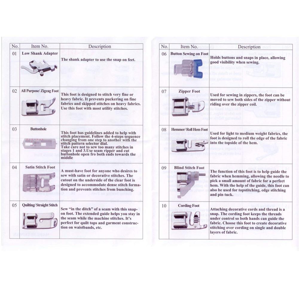 15Pcs/set Sewing Machine Presser foot sewing machines domestic for Janome Brother sewing machine accessories CY-015 AA7049