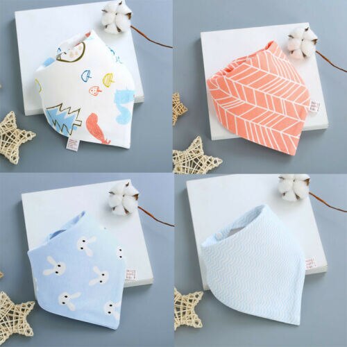 Baby bibs e cotton Cartoon Character Animal Print baby bandana bibs dribble bibs