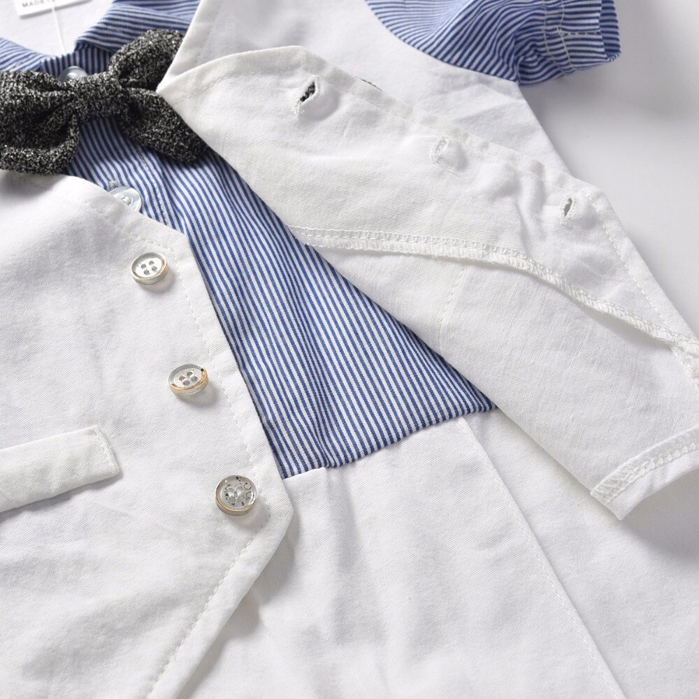 Romper baby boy hvidt jakkesæt ks -1950