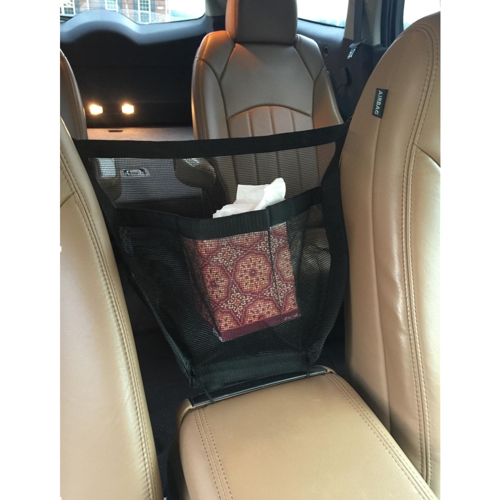 1pc bilnett nettlomme oppbevaringspose nettlomme mellom bagasjeholderholderlomme til bilbiler bilinteriør garn styling