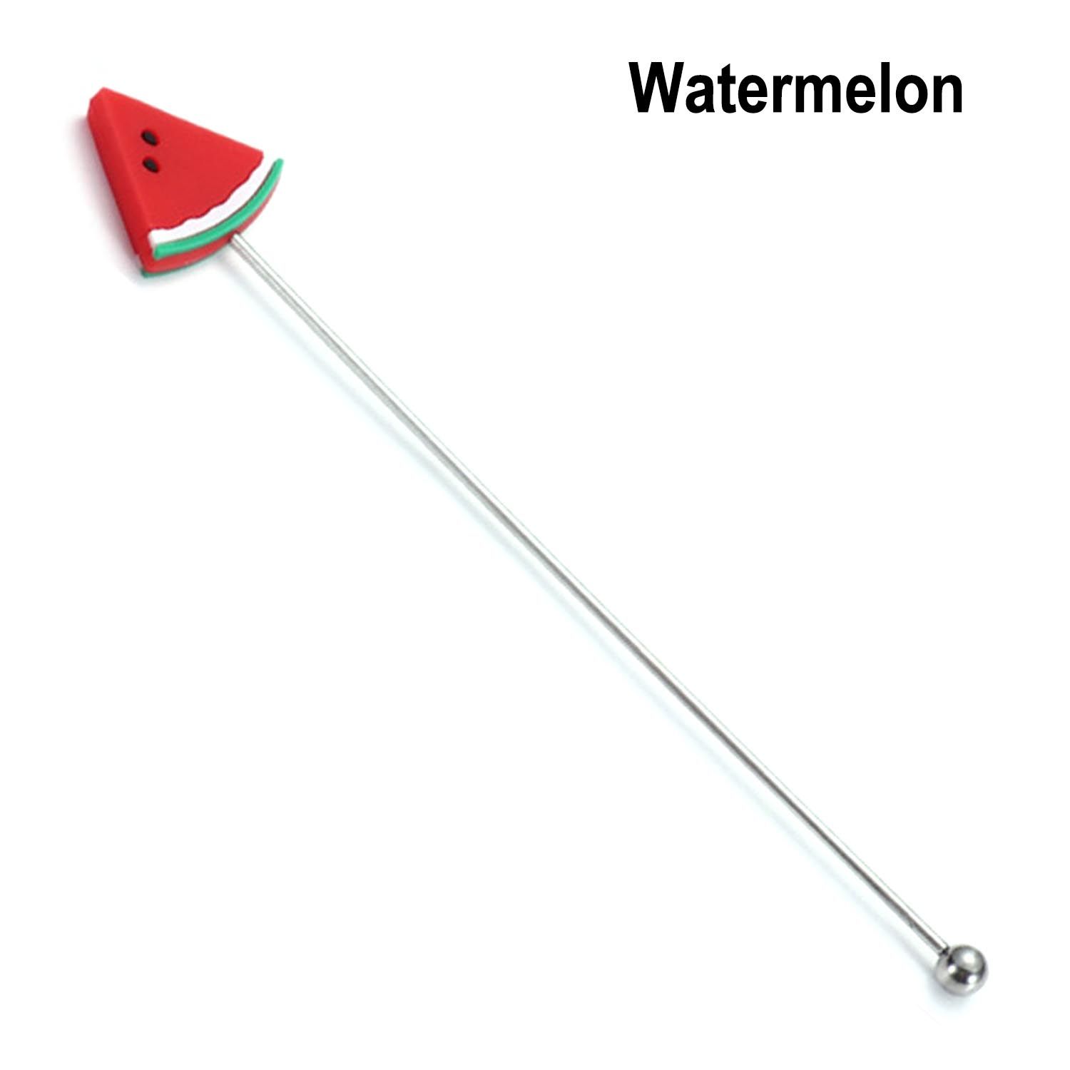 Cocktail Drink Stirring Sticks Straw Wine Glass Bar Swizzle Mixing Sticks Mixer Muddler for Restaurant Bar Party Cafe Bar Tools: watermelon