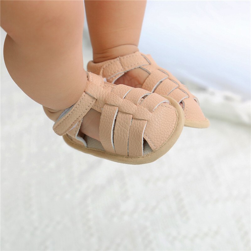 Mode Pu Baby Antislip Sandalen Zomer Kinderen Jongens Meisje Gesloten Teen Wandelschoenen 0-18 Maanden Baby sandalen Детские Сандалии