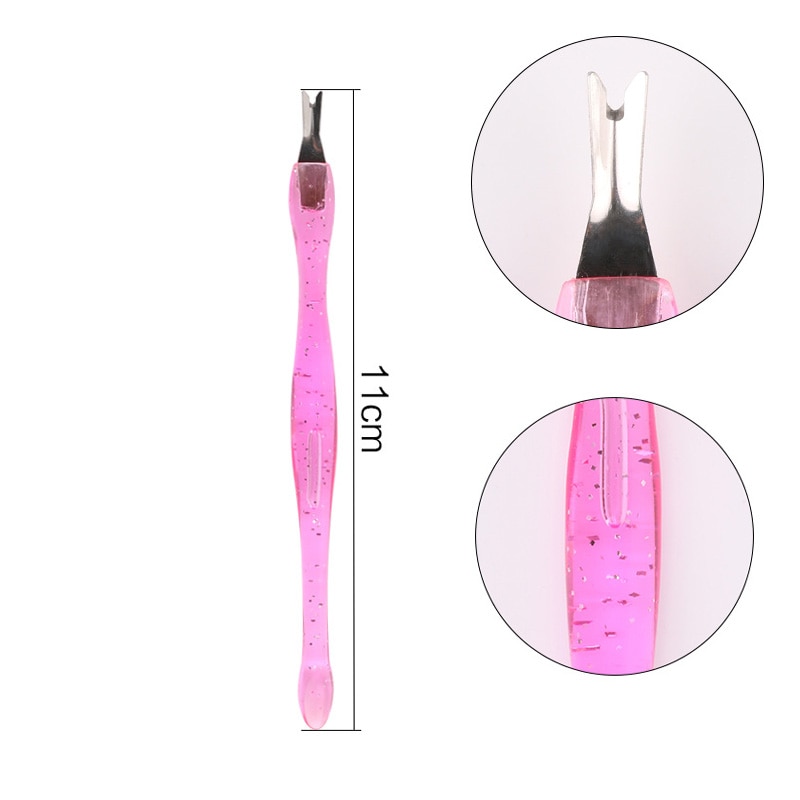 Empujador de cutículas de acero inoxidable, 1/5/10 Uds., herramienta de manicura, tenedor con piel muerta, alicates, cortador de cutículas