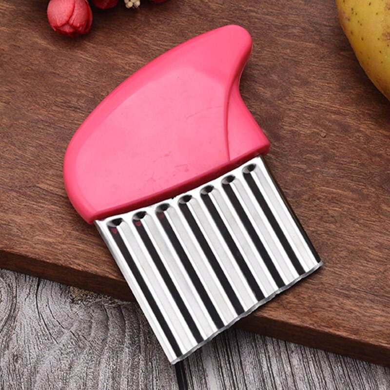 Potato Onion Radish Cucumber Wavy Sliced Wrinkled French Fries Sliced Potato Chip Knife Kitchenware Gadget