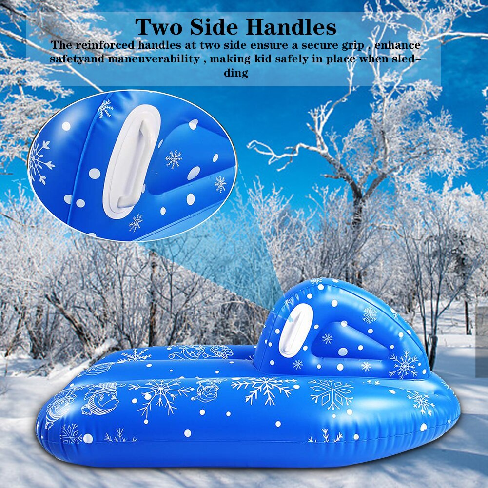 Snowboard Cold Resistant Adults Childern Inflatable PVC Winter Snow Tube With Handle Funny Anti Scratch Thickened Outdoor Skiing