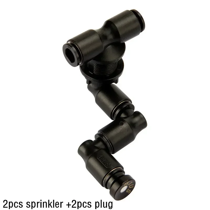 Reptil terrario niebla de pulverización Sistema de la selva tropical del tanque rociador niebla Kit con temporizador camaleón tanque humidificador con la pantalla táctil de Ajuste: 2pcs Sprinkler