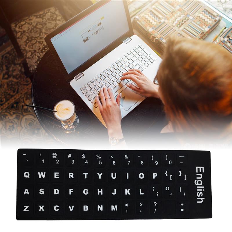 2PCS Keyboard Stickers Multi-Language For English/Spanish/German/Korean/Italian/French/Thai/Japanese/Arabic Keyboard Stickers