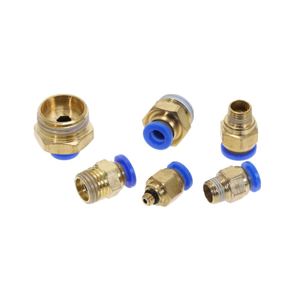 10 stuks  pc6 pneumatische koppelingen  pc6 mm buitendraad  m5 m6 1/8 1/4 3/8 1/2 01 02 03 04 to buis duwluchtbuis rechte aansluiting