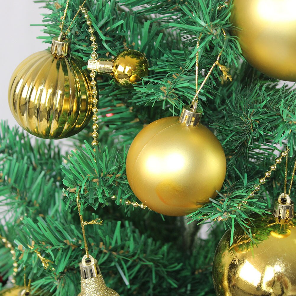 57Pcs 35*12*26Cm Gouden Kerstballen Xmas Tree Glitter Kerstballen Ballen Ornament Decoraties Kerstballen Party bruiloft Ornament