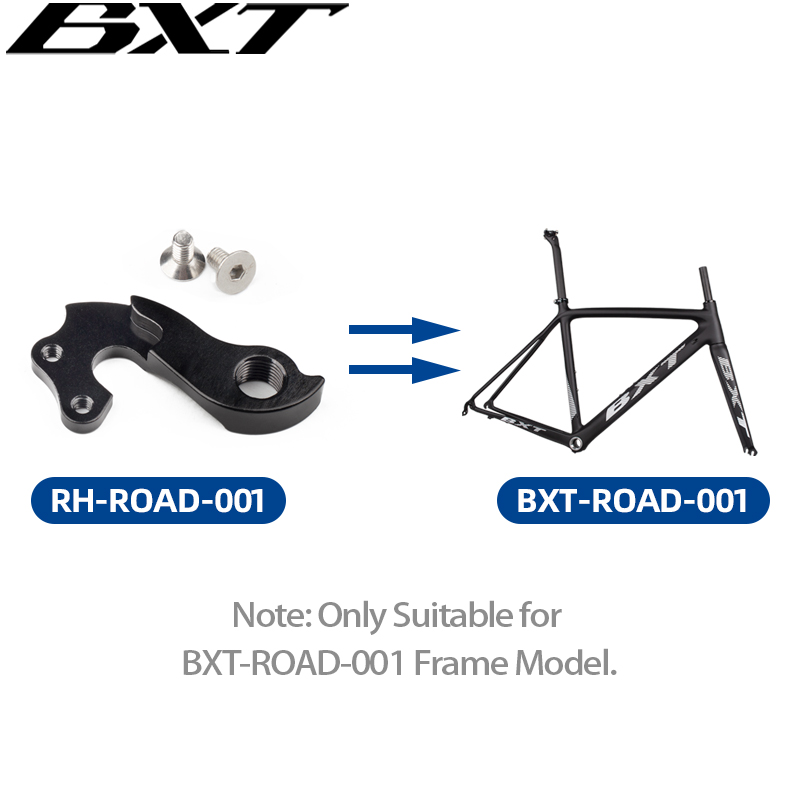 Colgador de cambio trasero de bicicleta, cuadro de bicicleta de carbono BXT, gancho trasero, adecuado para bicicleta de carretera BXT, 1 Uds.