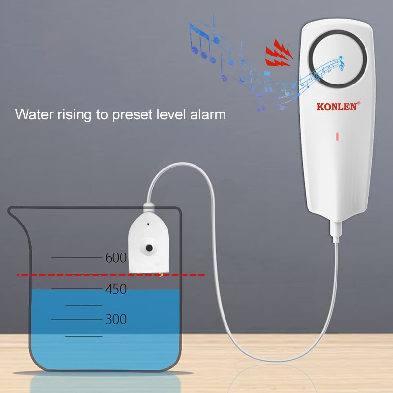 KONLEN WIFI Liquid Leak Sensor Wireless Water Level Detector Leakage Overflow Buzzer Tuya Smart Life APP Push Alarm Alerts