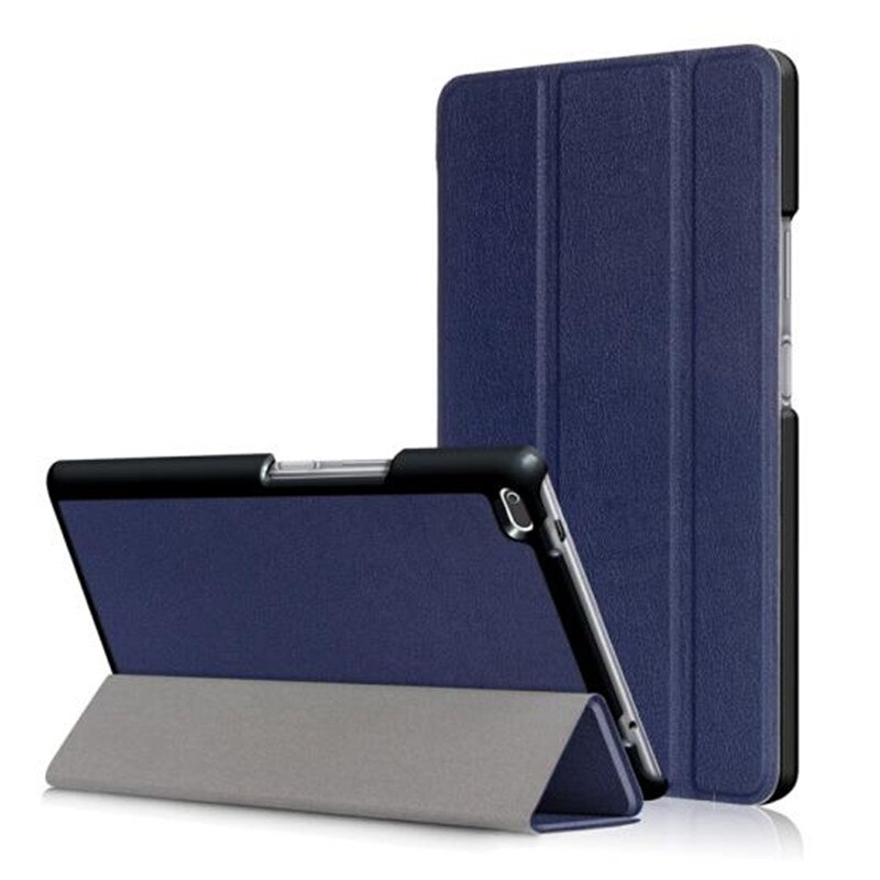 Voor Samsung Galaxy Tab Een 10.1 T510 T515 SM-T510 SM-T515 Tablet Case Custer Fold Stand Beugel Flip Leather Cover: KST DeepBlue