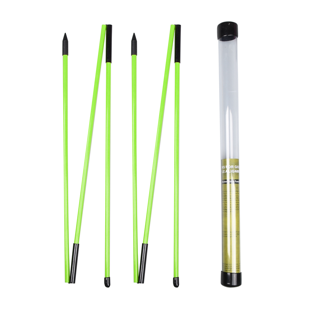 6 farben Golf Ausrichtung Sticks Zusammenklappbare Golf Praxis Stangen Putter Grün Trainer Werkzeuge Golf Swing Training Tool: WHITE