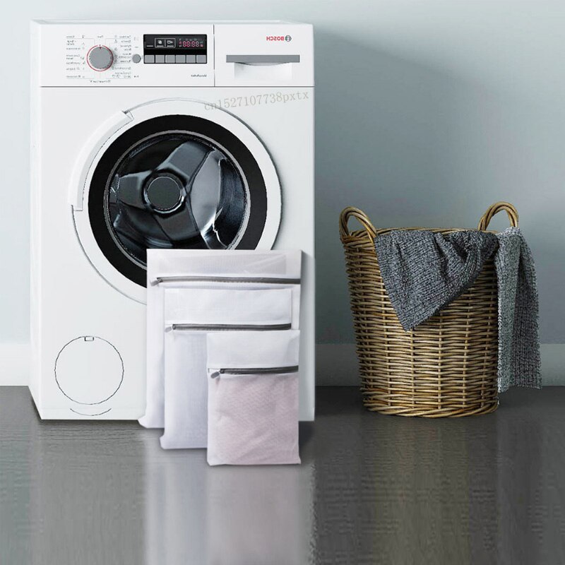 3pcs Xiaomi Mijia Zippered Foldable Nylon Laundry Bag Bra Socks Underwear Clothes Washing Machine Protection Net Mesh Bags