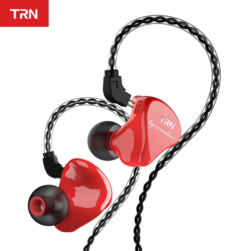 TRN IM1 PRO 1BA 1DDHybrid In Ear Earphone Monito Running Sport Earphone HIFI Headset Detachable Detach 2Pin Cable TRN VX V90 M10