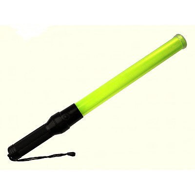 Bastón de tráfico LED luminoso, barra de advertencia, PVC, amarillo, verde, blanco, rojo y azul: YELLOW