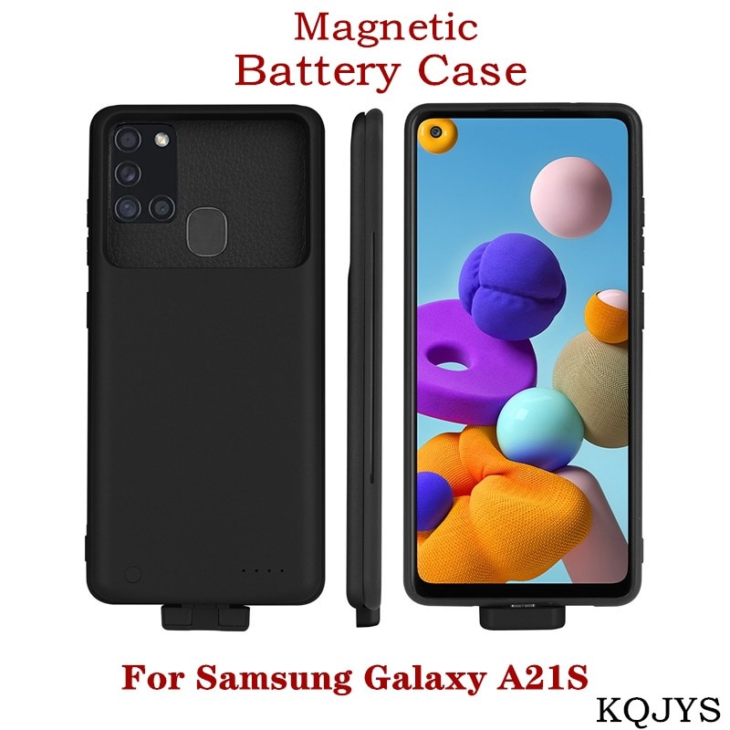 Magnetische Batterij Case Voor Samsung Galaxy A21S Smart Telefoon Batterij Lader Case Power Bank Voor Galaxy A21S Batterij Case