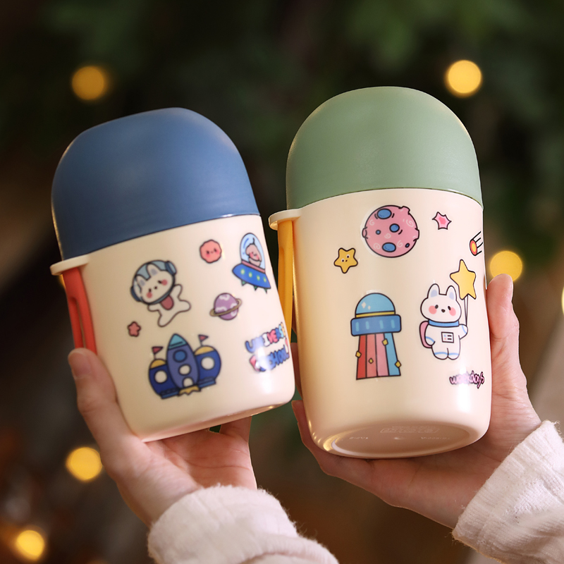 Boîte à déjeuner Thermos de 580ml, conteneurs de soupe alimentaire portables en acier inoxydable, flacons sous vide, boîte à déjeuner pour enfants
