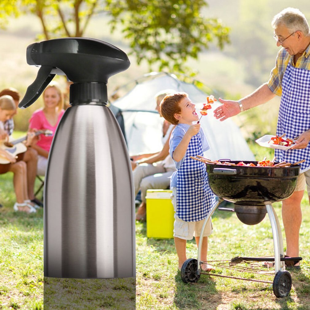 Rustfrit stål olie spray flaske oiler sprayer pot grill madlavning værktøj kan kogegryde køkkenværktøj
