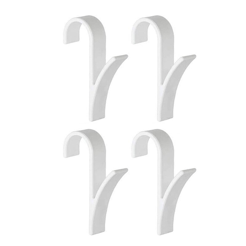 Küche Badezimmer KleiderbüGel Clips Lagerung Gestelle Weiß Aufhänger für Beheizte Handtuch Heizkörper Schiene Kleidung Schal Aufhänger Halfter: Weiß 4Stck