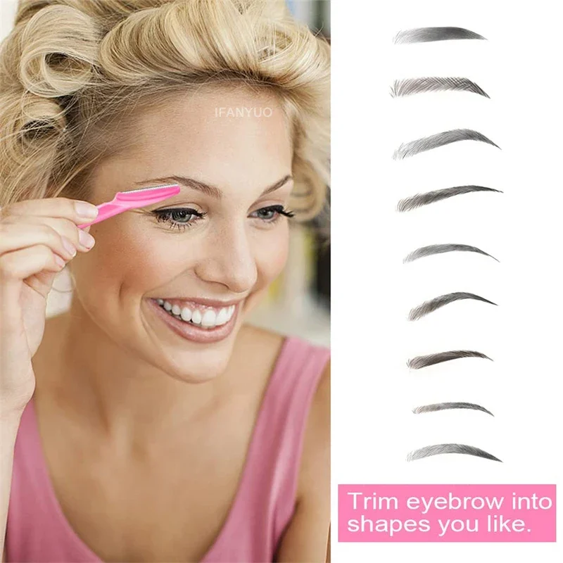 Kit de maquinillas de afeitar para cejas, recortador de cejas Facial, herramienta de depilación Facial multifunción con contenedor de belleza de seguridad, 5/10/30/40/66 Uds.